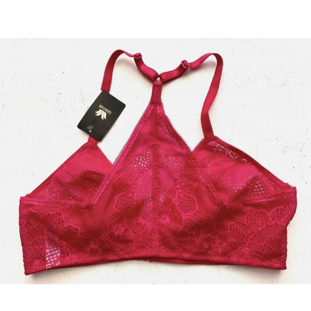 Wacoal Take The Plunge Love Potion Racerback Wireless Bralette Bra 852373 36 - Picture 2 of 2